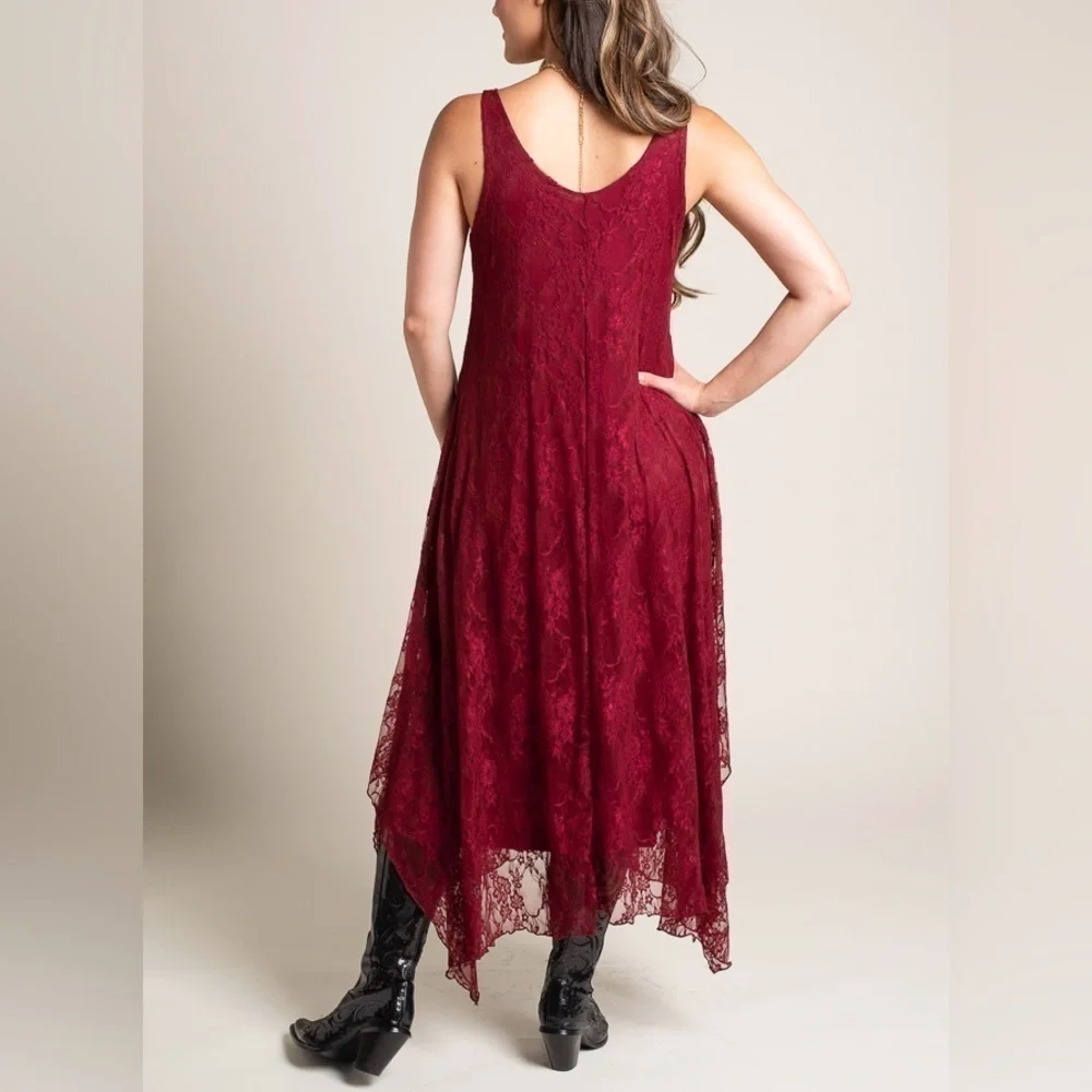 Formal Western Wear Burgundy Jacket and Dress Size Large